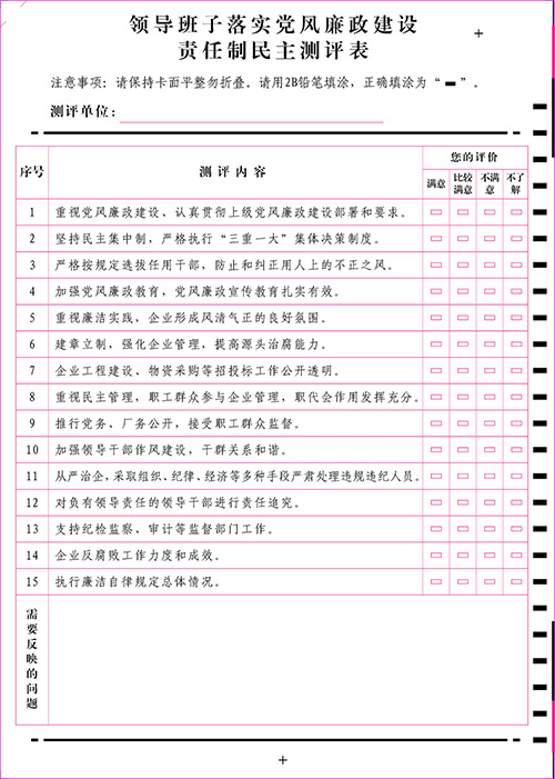 領(lǐng)導(dǎo)班子民主測(cè)評(píng)